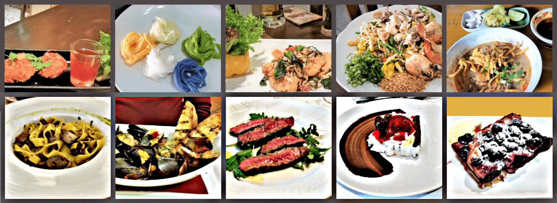 Prima Writer Selection of food from around the world